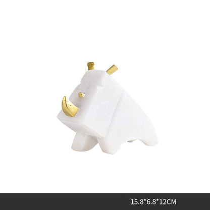 Nordic Home Sandstone Animal Ornament