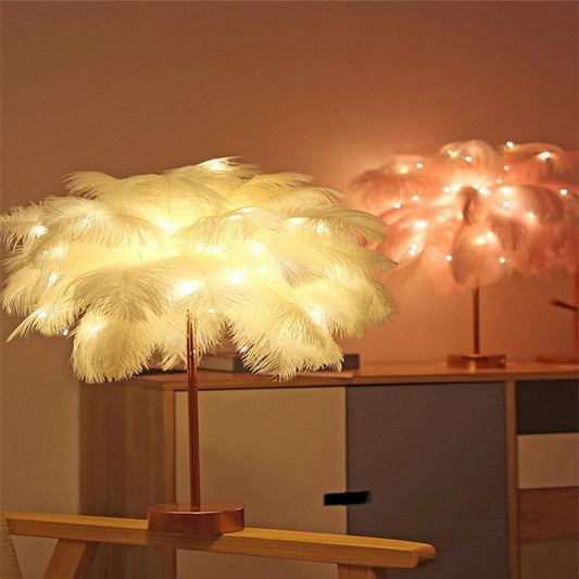 Nordic Desk Feather Lamp