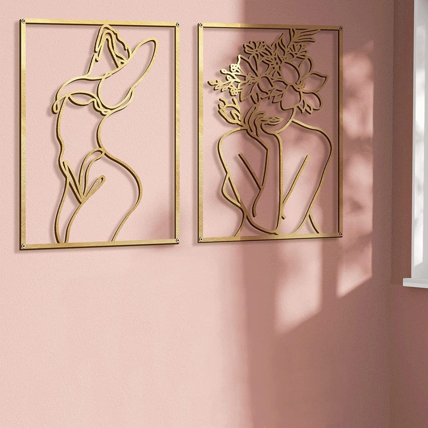 Metal Body Line Wall Art Decoration