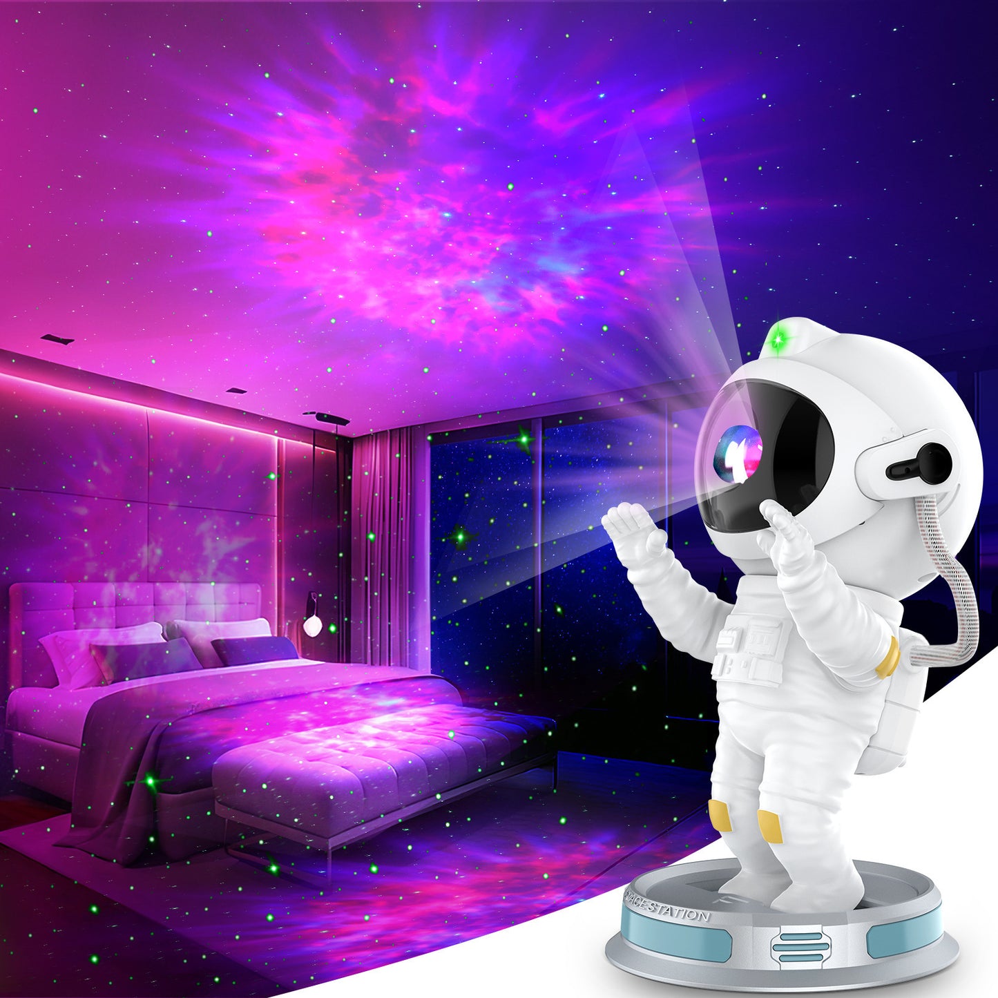 Astronaut Starlight Projection Lamp Northern Lights Projector Small Night Bedroom Starry