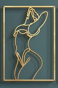 Metal Body Line Wall Art Decoration