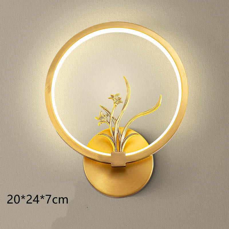 Wall Modern Zen Round Copper Wall Lamp