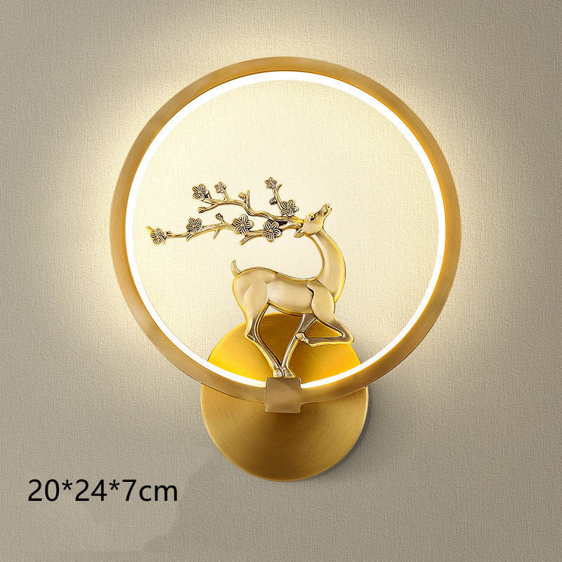 Wall Modern Zen Round Copper Wall Lamp