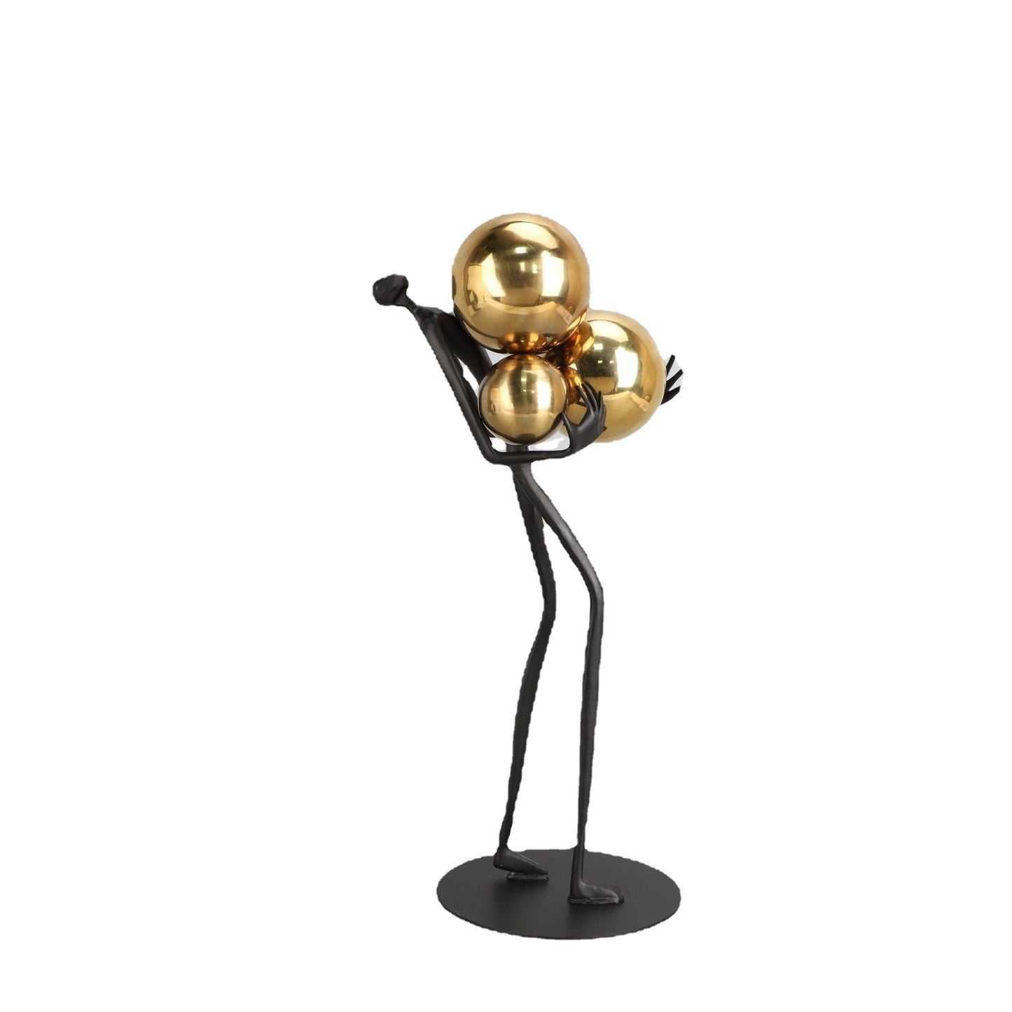 Luxury Black Ball Holder Metal Ornament