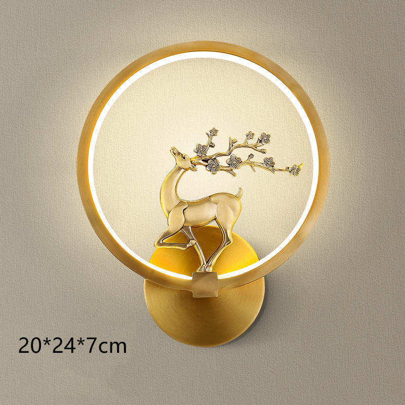 Wall Modern Zen Round Copper Wall Lamp