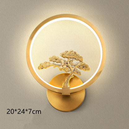 Wall Modern Zen Round Copper Wall Lamp