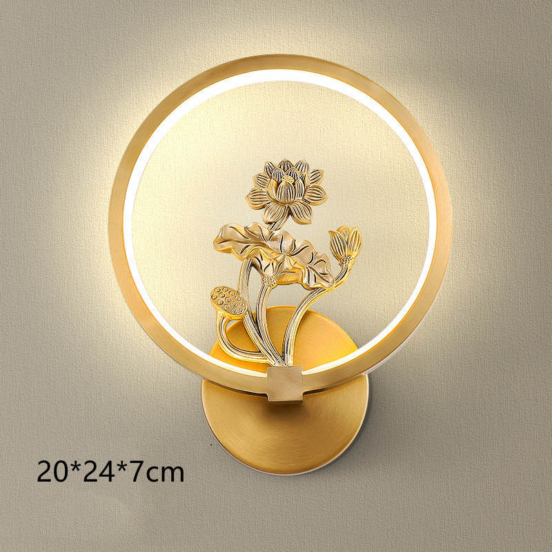 Wall Modern Zen Round Copper Wall Lamp